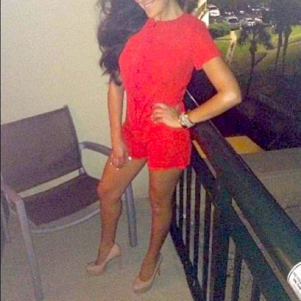 Top shop red romper